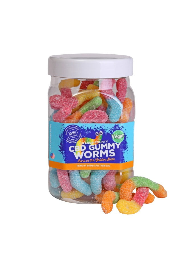 Large CBD Gummy Worms (80 pieces in tub)