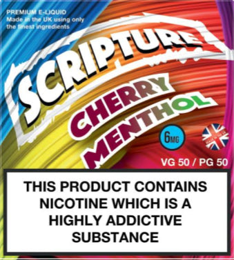 Scripture Cherry Menthol x3 10ml E-Juice (50VG/50PG)