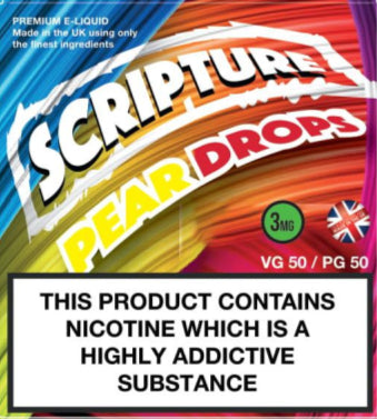 Scripture Pear Drops x3 10ml E-Juice (50VG/50PG)