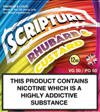 Scripture Rhubarb & Custard x3 10ml E-Juice (50VG/50PG)