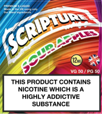 Scripture Sour Apples x3 10ml E-Juice (50VG/50PG)