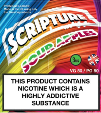 Scripture Sour Apples x3 10ml E-Juice (50VG/50PG)