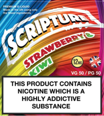 Scripture Strawberry & Kiwi x3 10ml E-Juice (50VG/50PG)