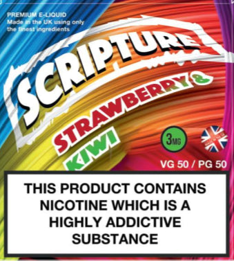 Scripture Strawberry & Kiwi x3 10ml E-Juice (50VG/50PG)