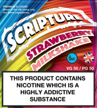 Scripture Strawberry Milkshake x3 10ml E-Juice (50VG/50PG)